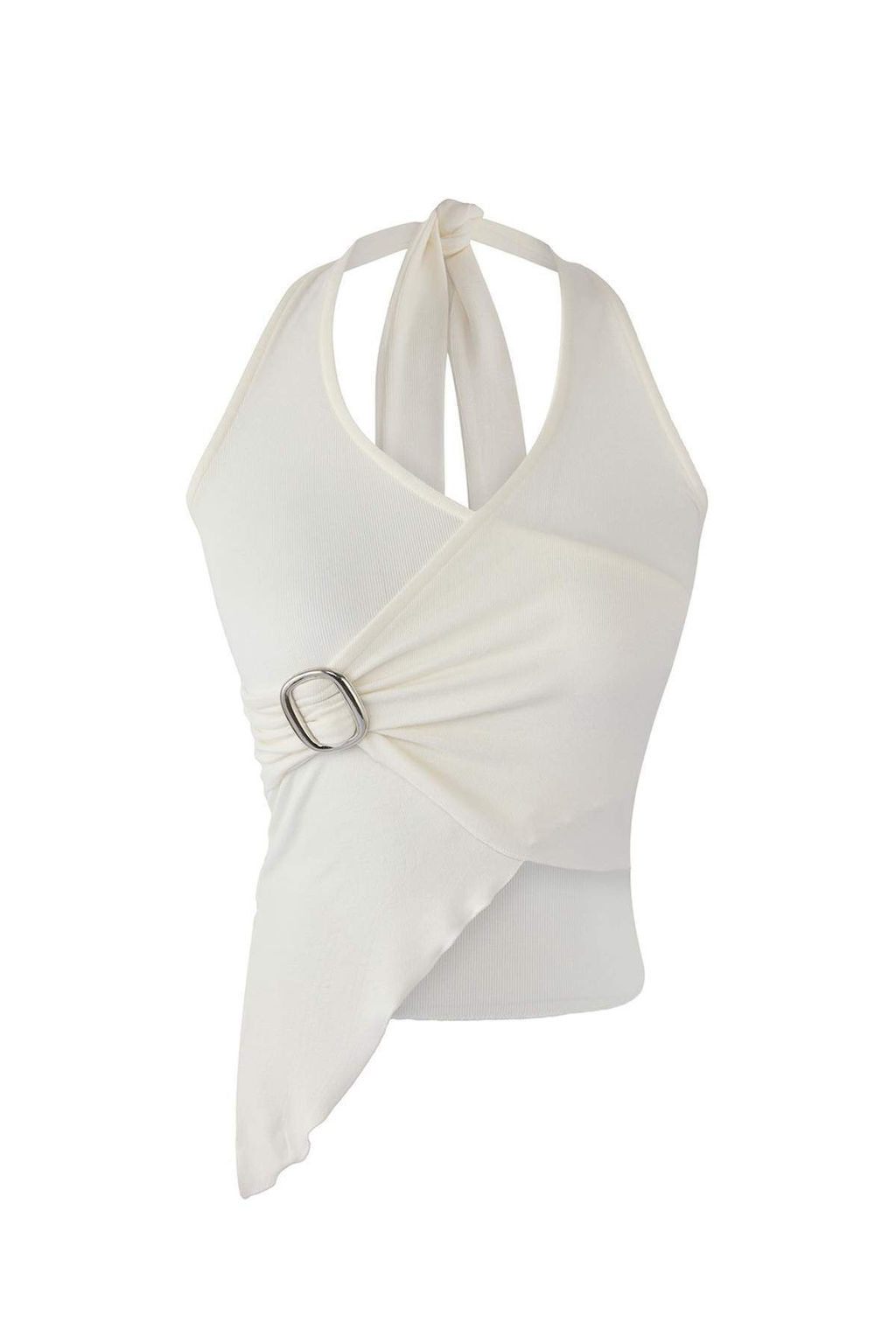 Trendyolmilla Siyah Duz Halter Yaka Kolsuz Orme Party Bluz TPRSS25BZ00048  фото 5