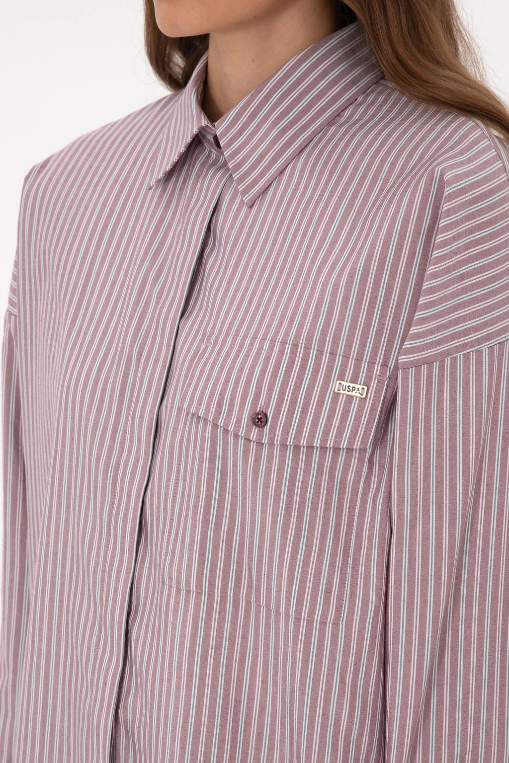 Kad_n Bordo _izgili Uzun Kollu G_mlek - U.s. polo assn фото 7