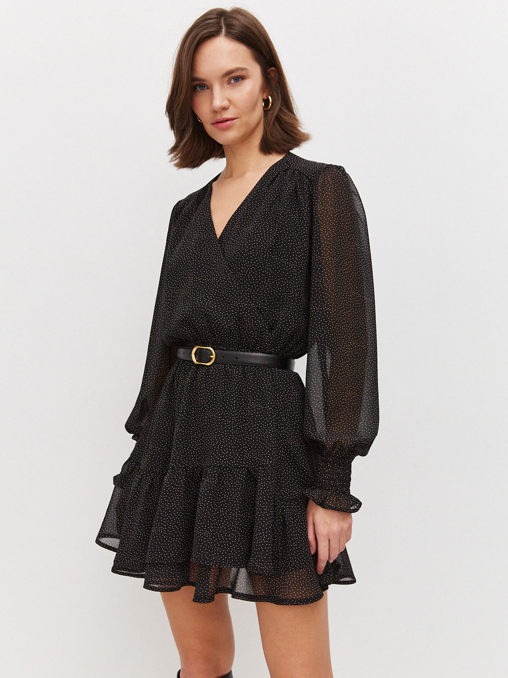 Шифоновое платье с принтом