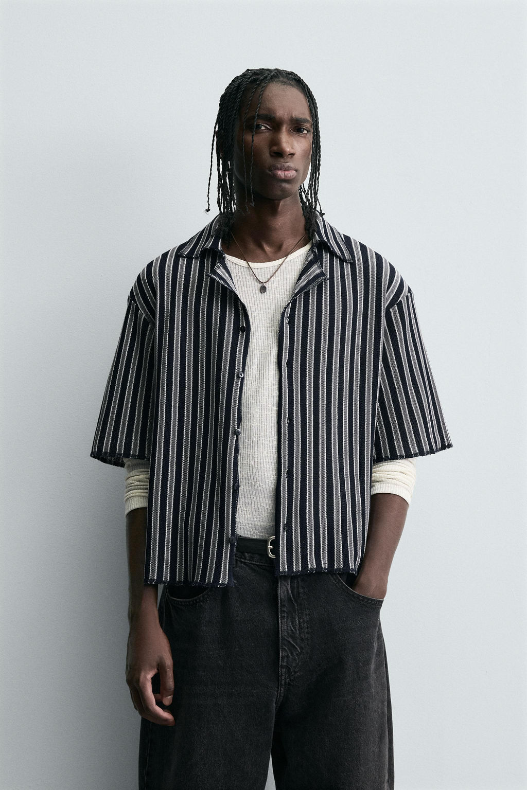 STRIPED JACQUARD SHIRT - Zara фото 2