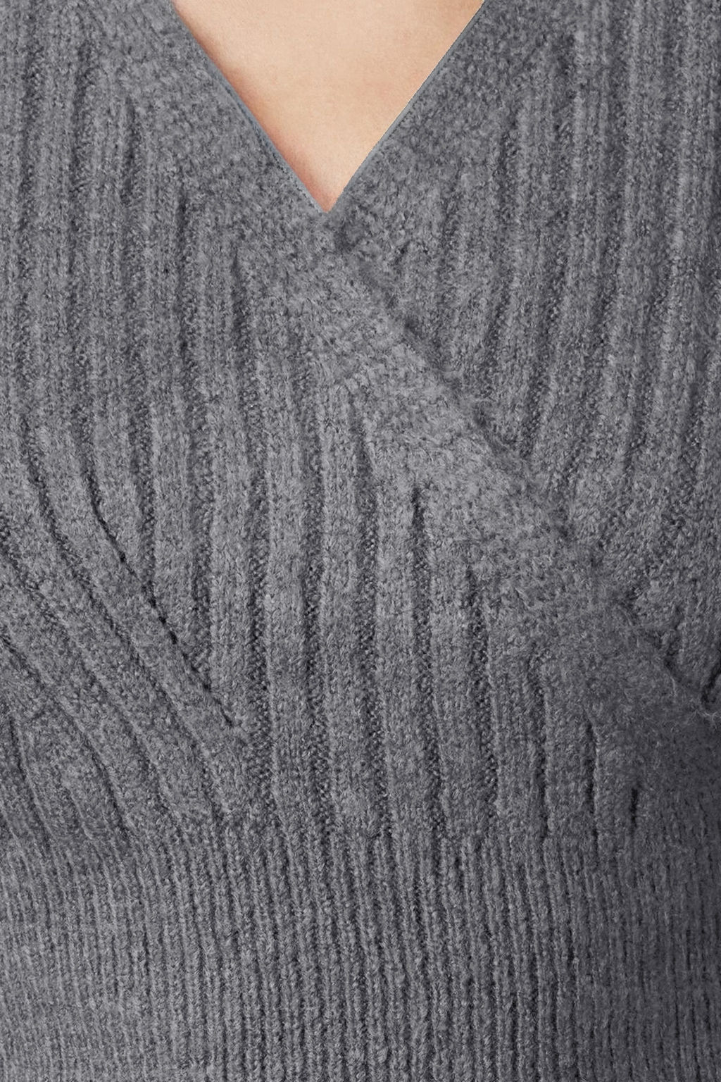 Mint Crop Yumusak Dokulu Kruvaze Triko Kazak TWOAW24KZ00381 - Trendyolmilla фото 12