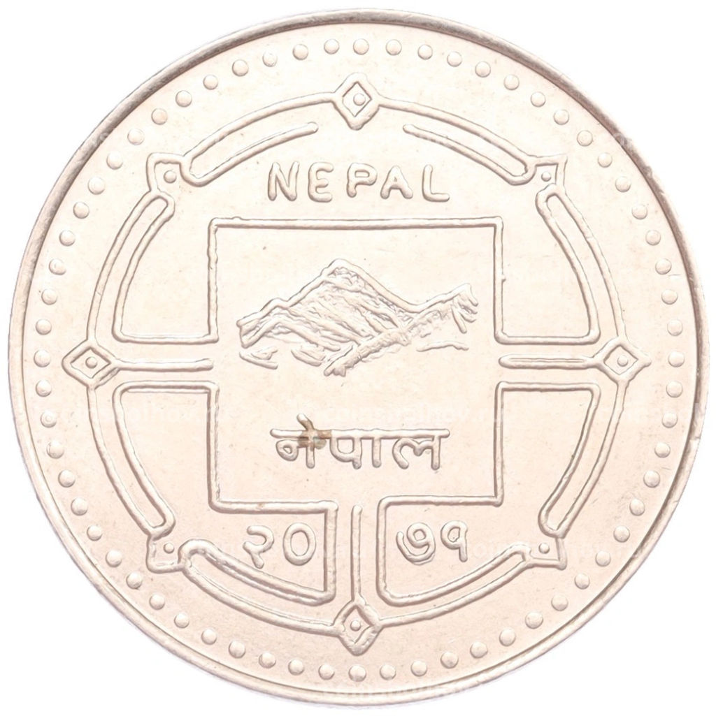 Монета 100 рупий 2014 года Непал 50 лет Сообществу красного креста в Непале