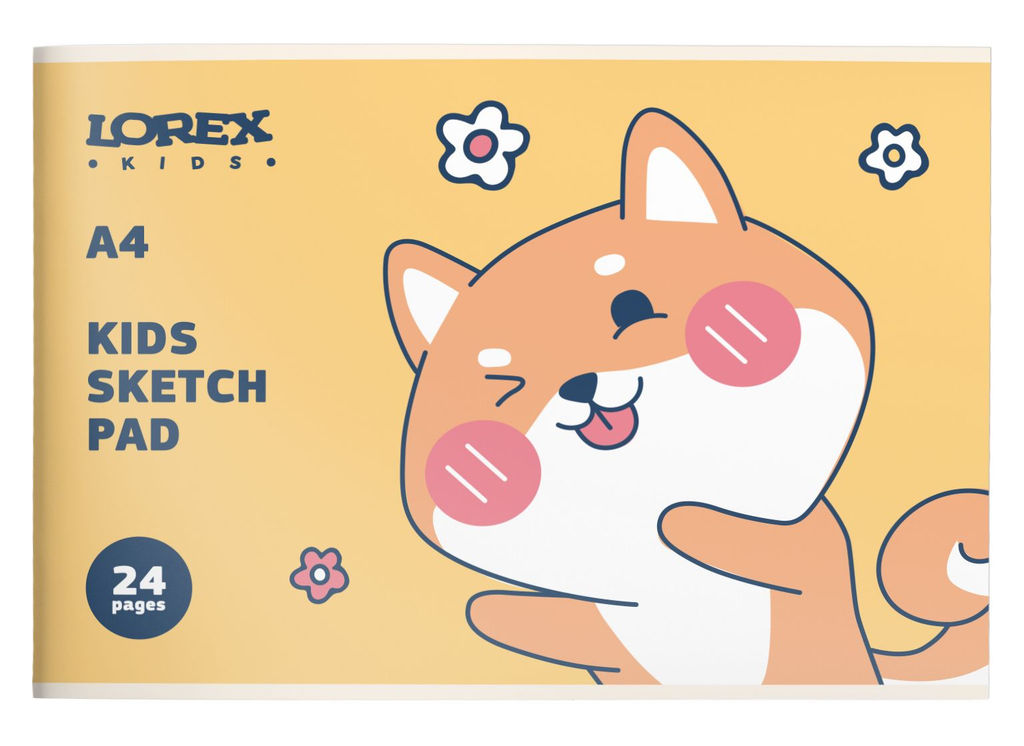 Альбом д/рис. 24 л. А4 скреп. LOREX KIDS CUTE PETS целлюлозн. карт., soft touch, офс. запечатка форзаца - 1000 деталей фото 2