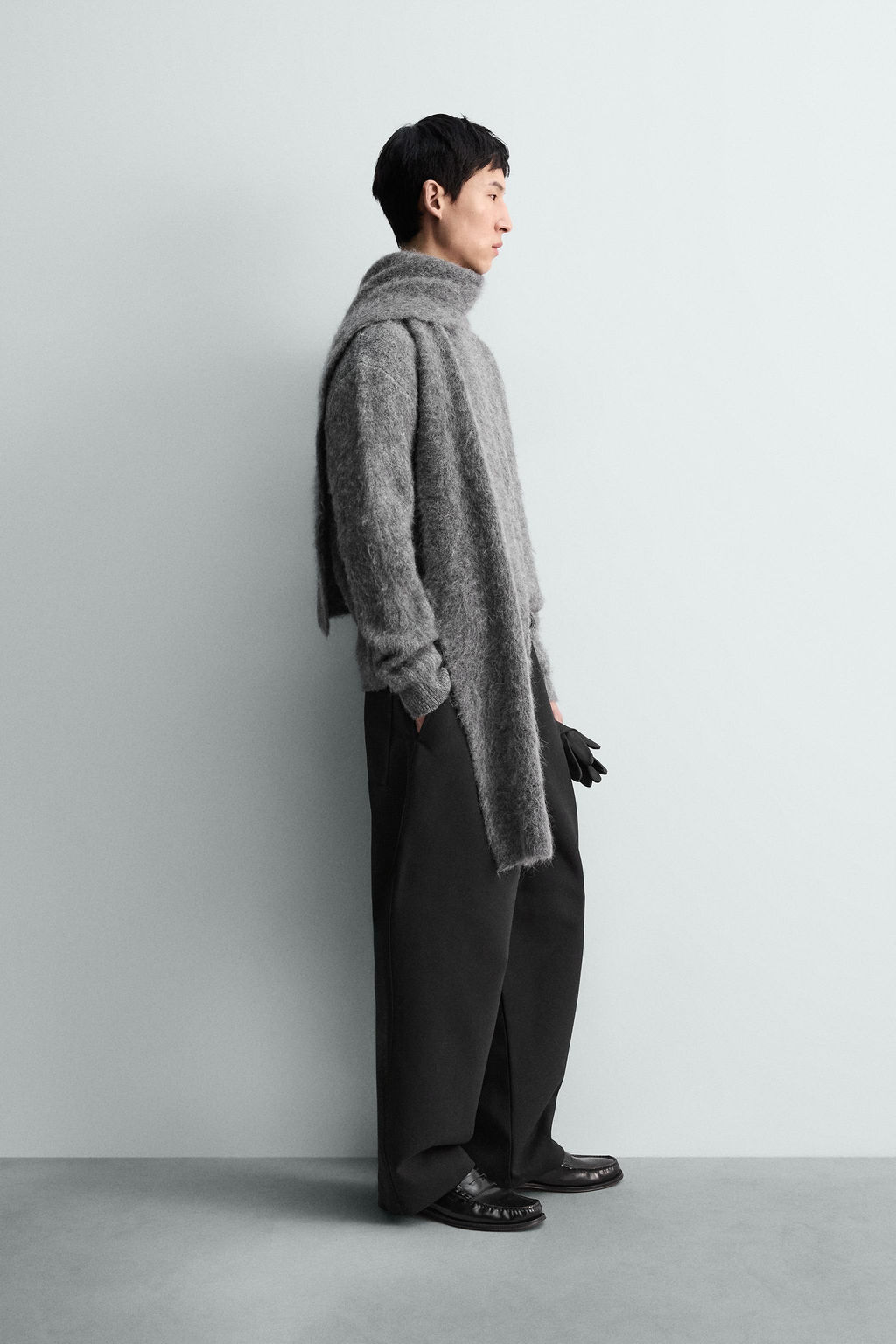 JERSEY CEPILLADO BOXY FIT / Gris oscuro - Zara фото 4