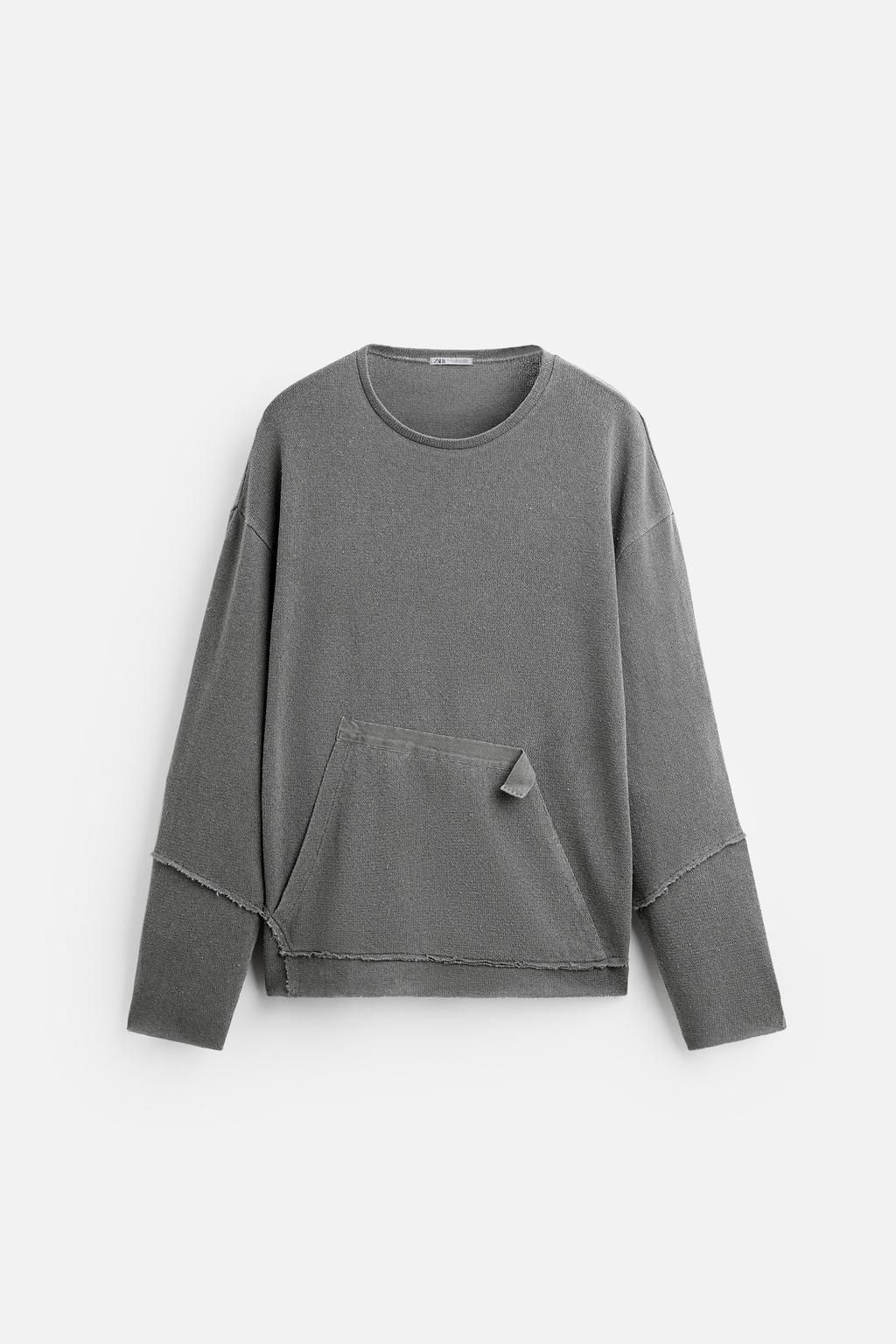WASHED SWEATER WITH STITCHING - Zara фото 7