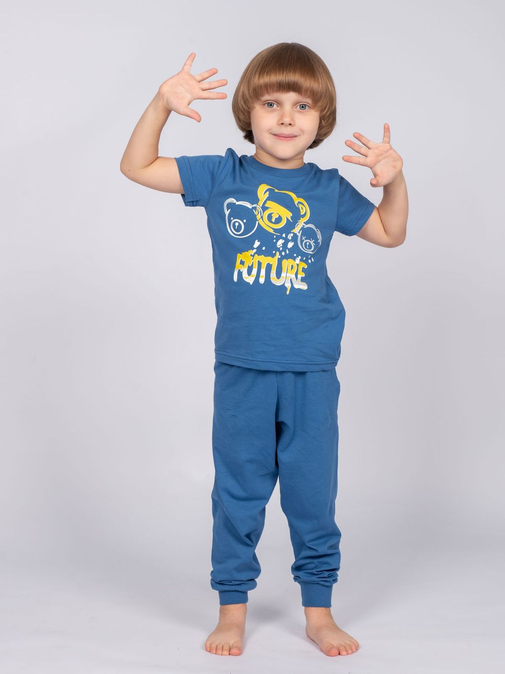 Пижама для мальчика (футболка+брюки) 92247 Индиго* 720 Lets go - Let's go фото 6