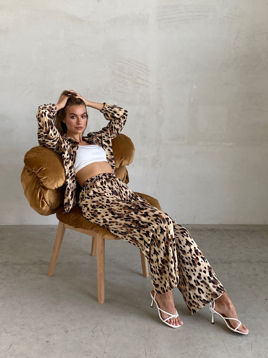 Martichelli Брюки коричнево-бежевые с принтом  фото 8