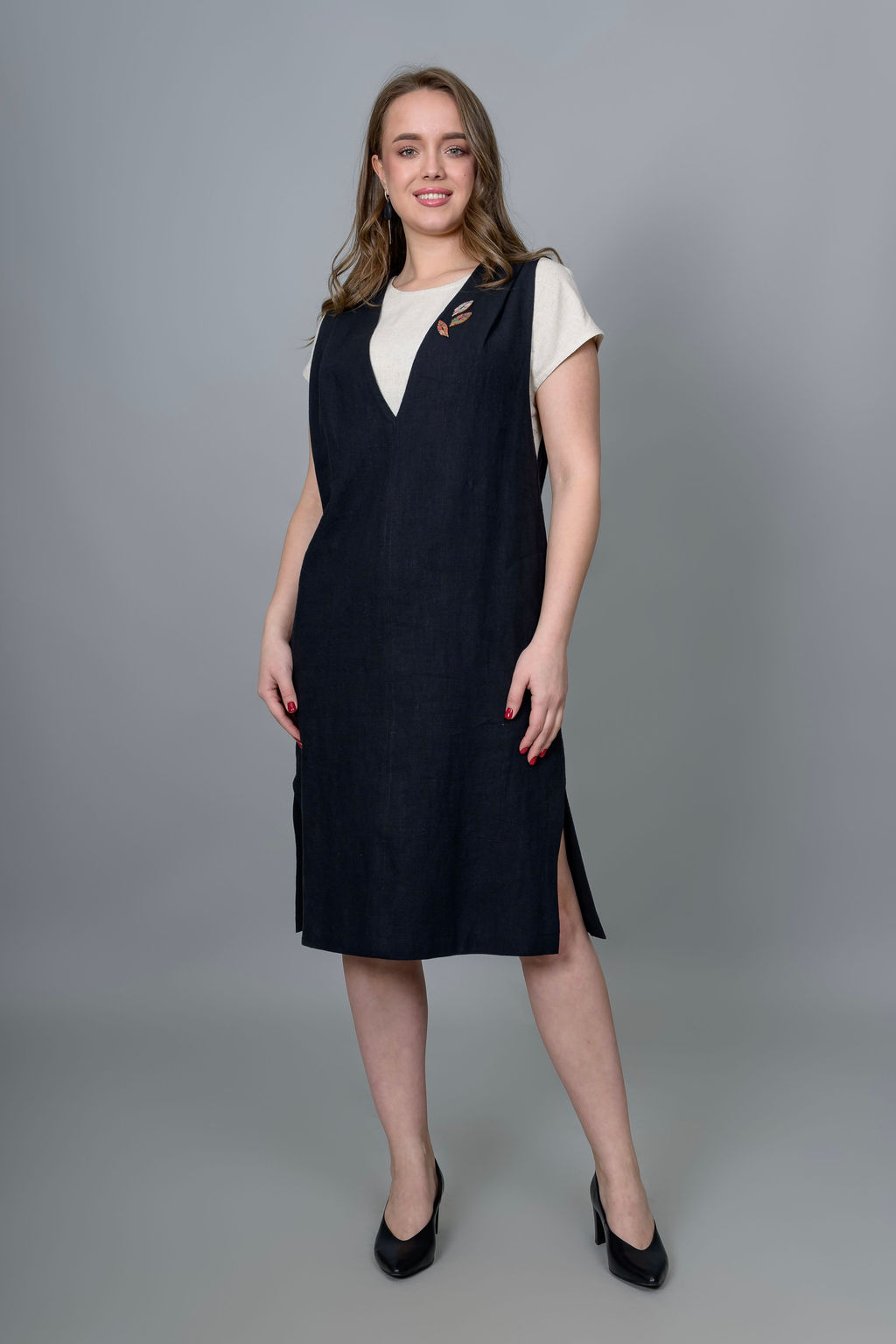 Платье- сарафан 100% крапива