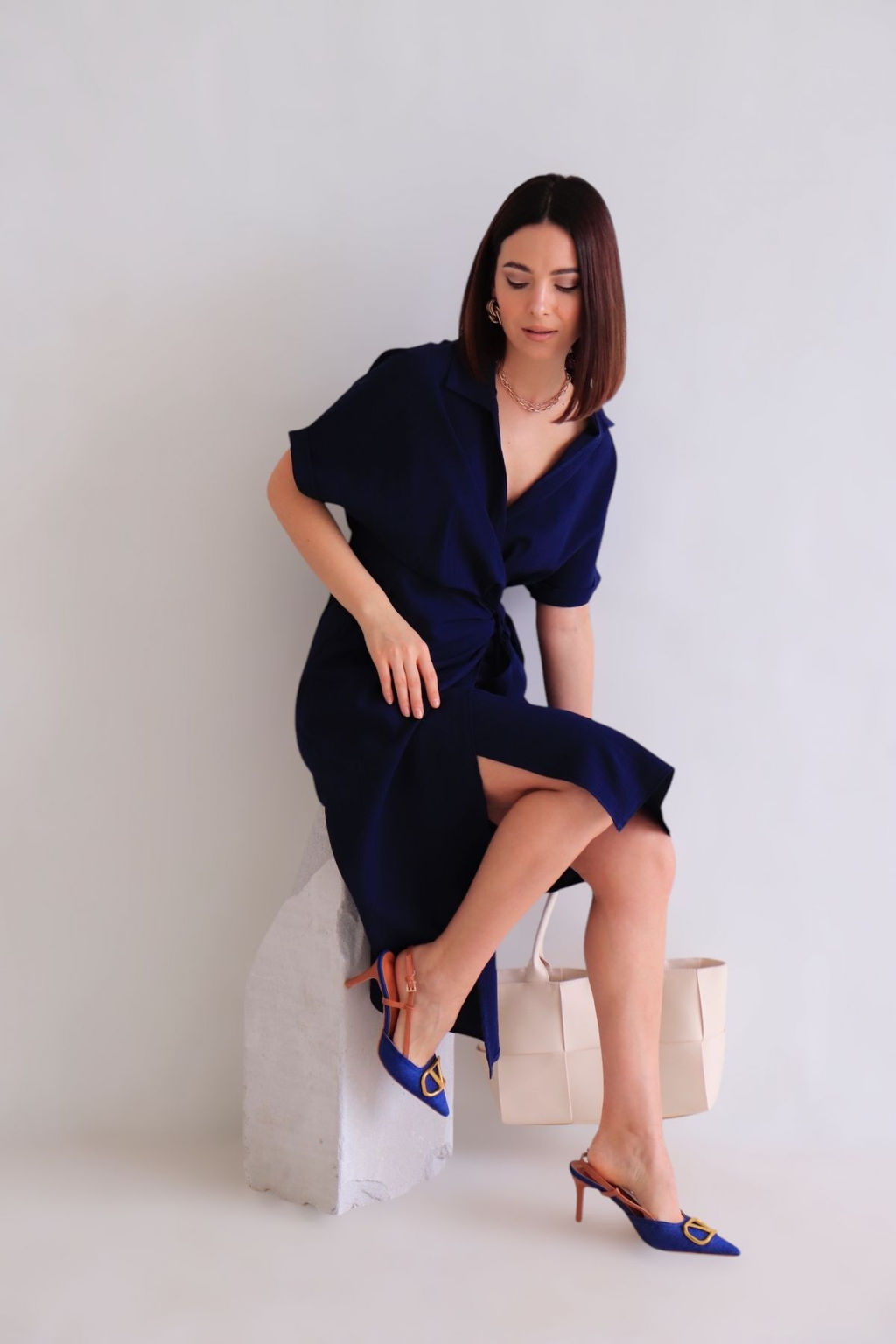 Martichelli Платье в глубоком синем  фото 3