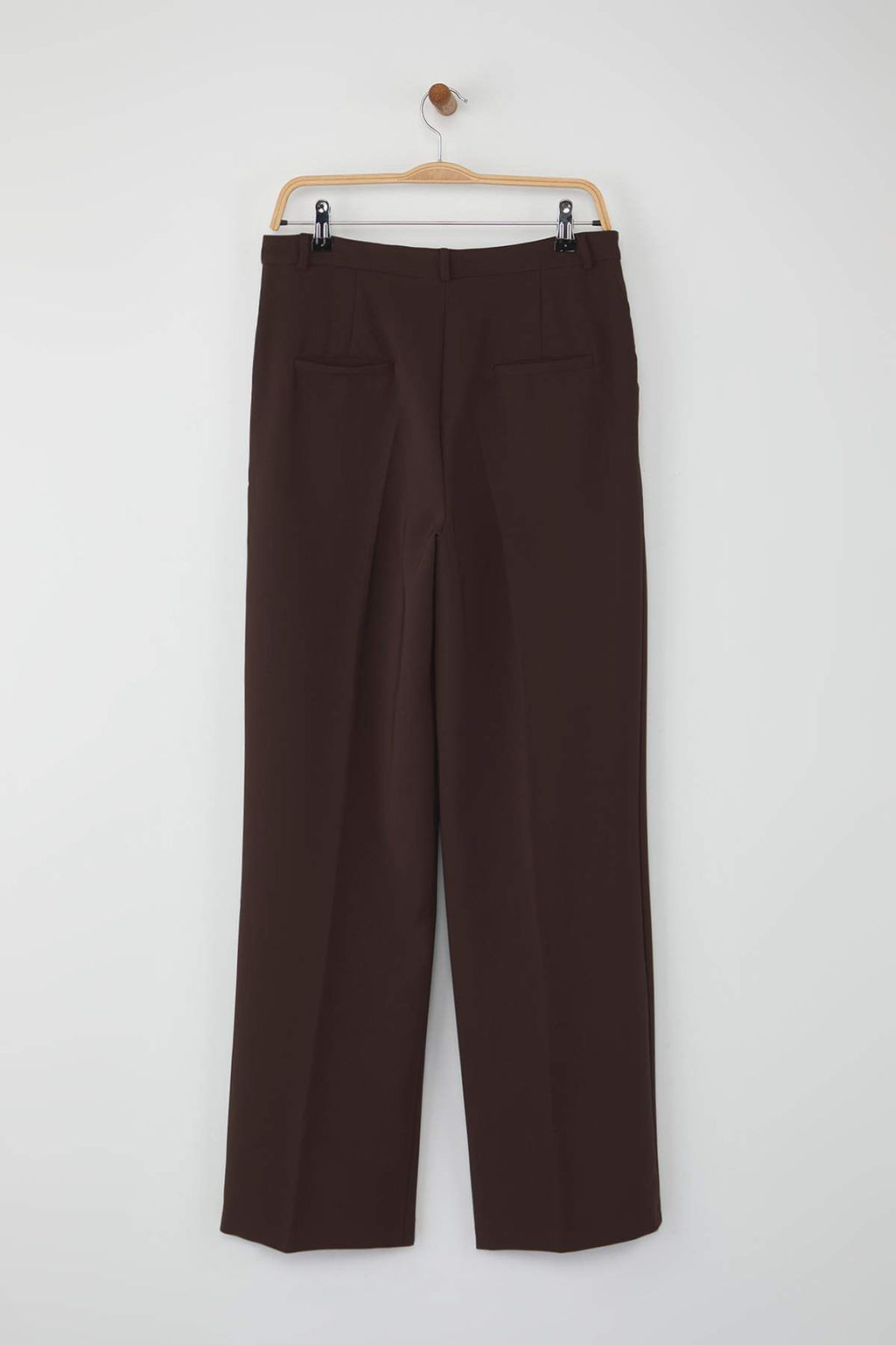 Wardrobe Essentials Koyu Kahverengi Icten Bel Ayarlamal? Genis Paca Pantolon | TWOAW26PL00028