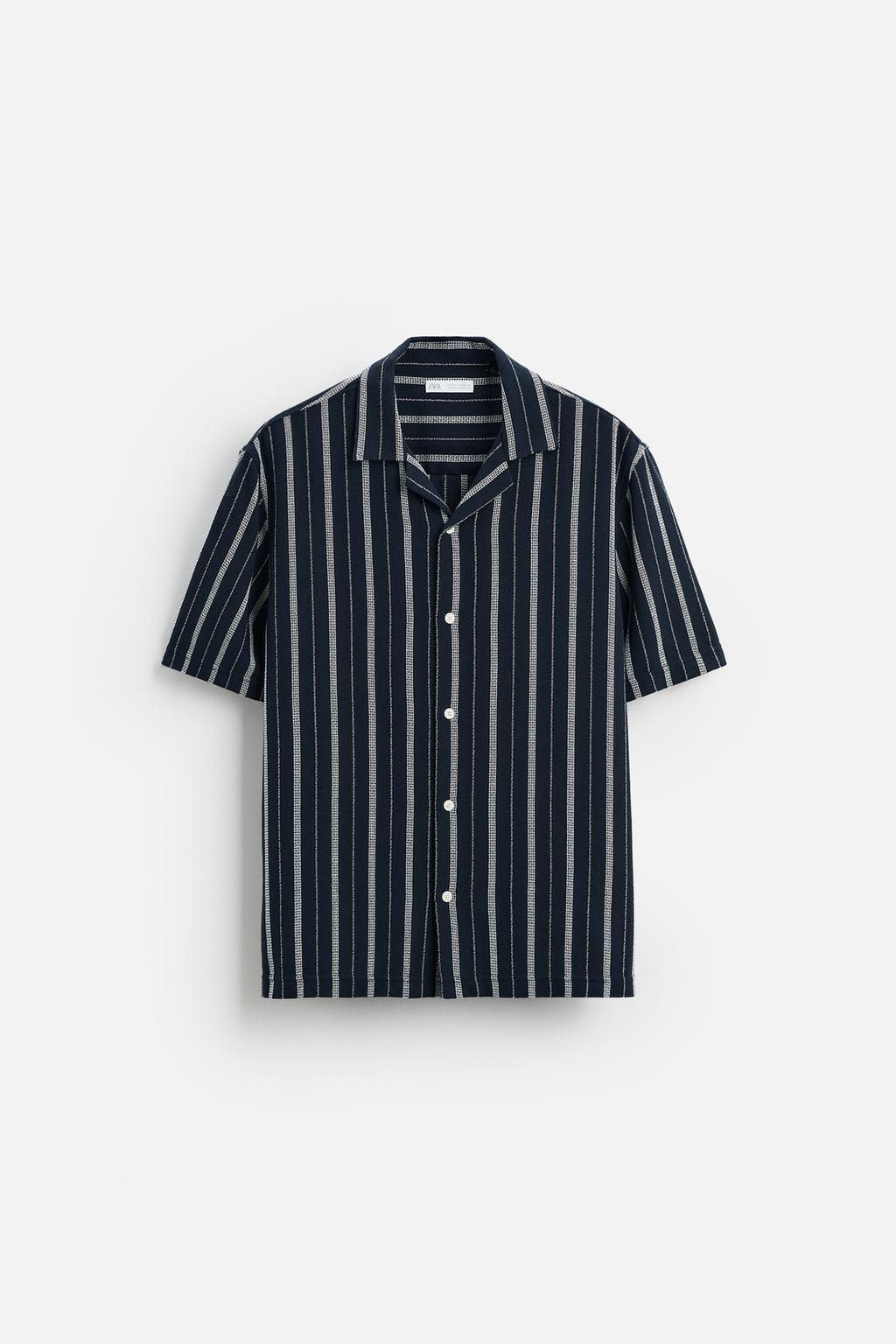 STRIPED TEXTURED SHIRT - Zara фото 6
