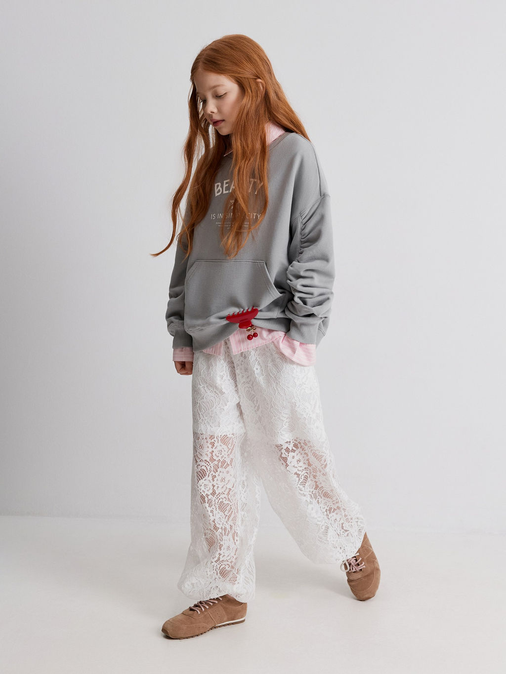 ACOOLA / Брюки детские для девочек Liam белый  фото 4