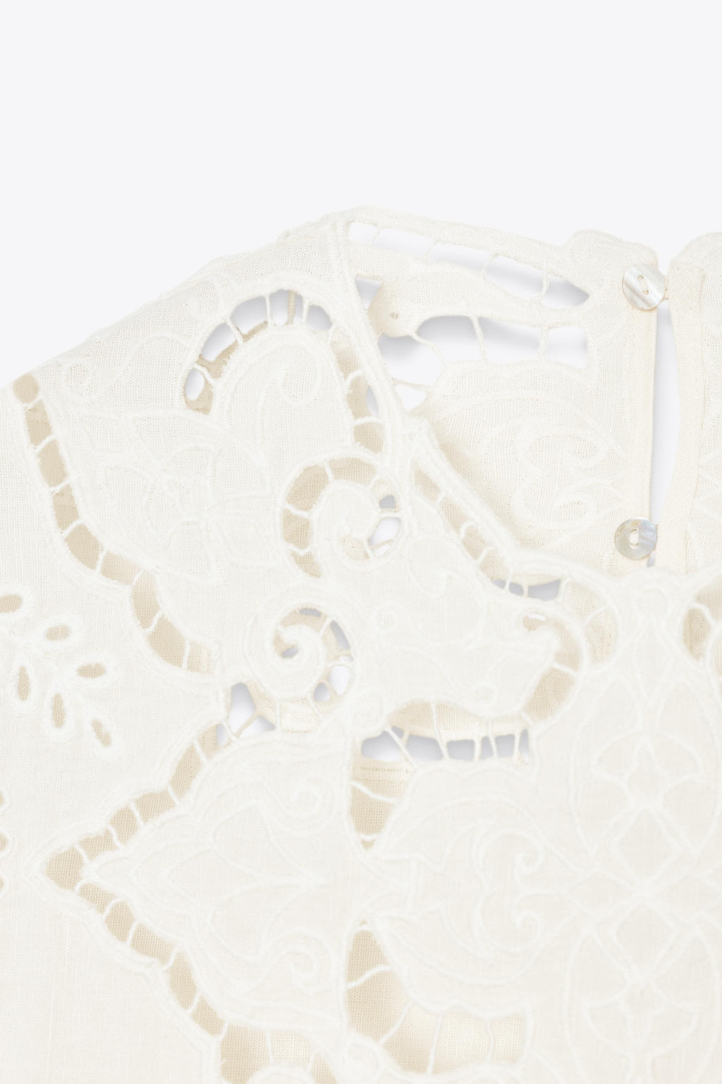 ZW COLLECTION BLOUSE WITH CUTWORK EMBROIDERY - Zara фото 8