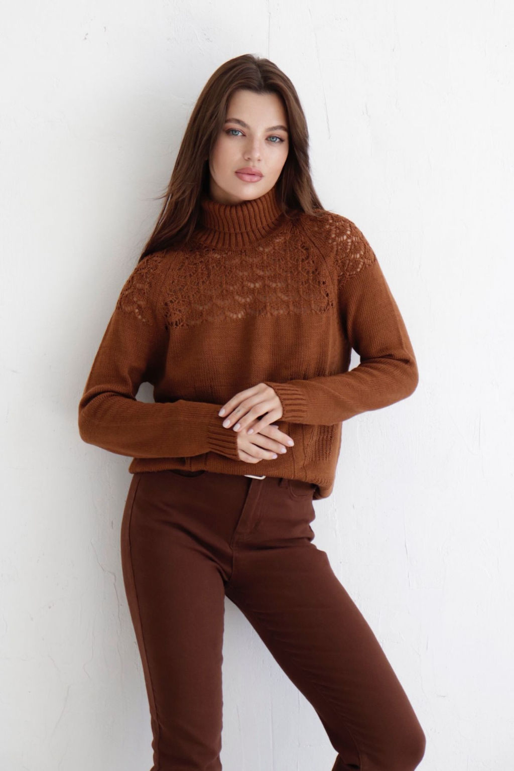 10073 Свитер с альпакой кофейный - Martichelli фото 6