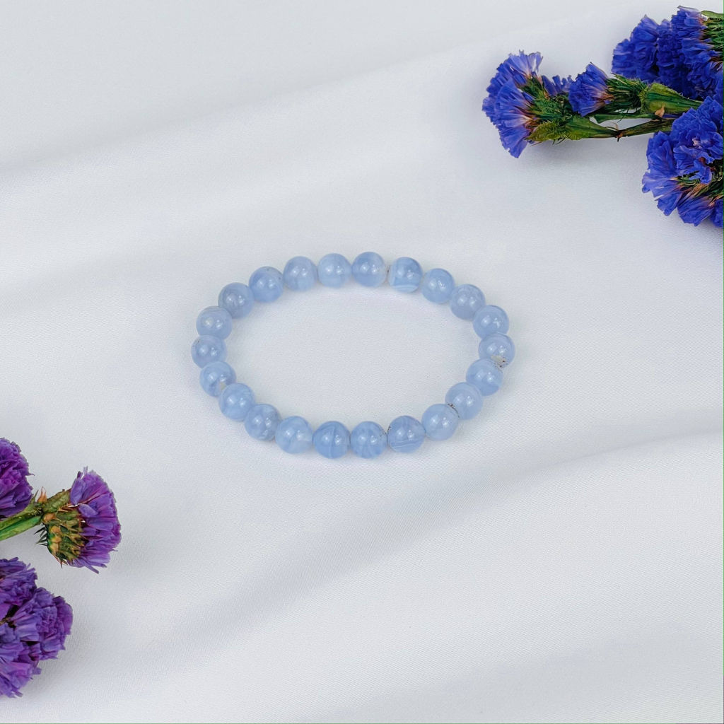 Браслет из Голубого агата 17 см