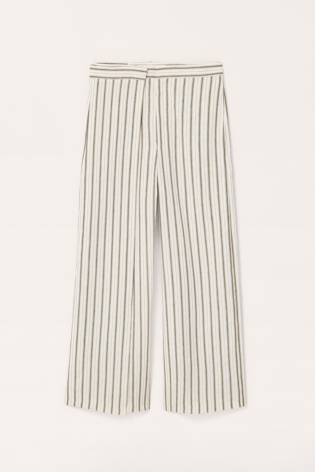 LIMITED EDITION STRIPED LINEN BLEND TROUSERS