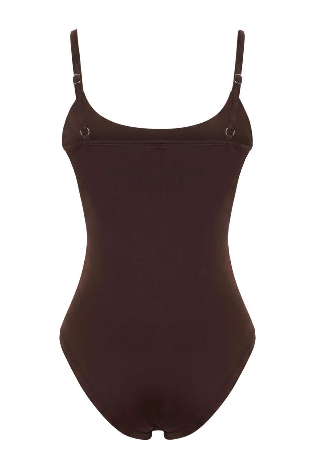 Koyu Kahverengi D_z Fitted Havuz Yaka Bolerolu Uzun Kol Micro _rme Body TWOAW27BD00001 - Trendyolmilla фото 11