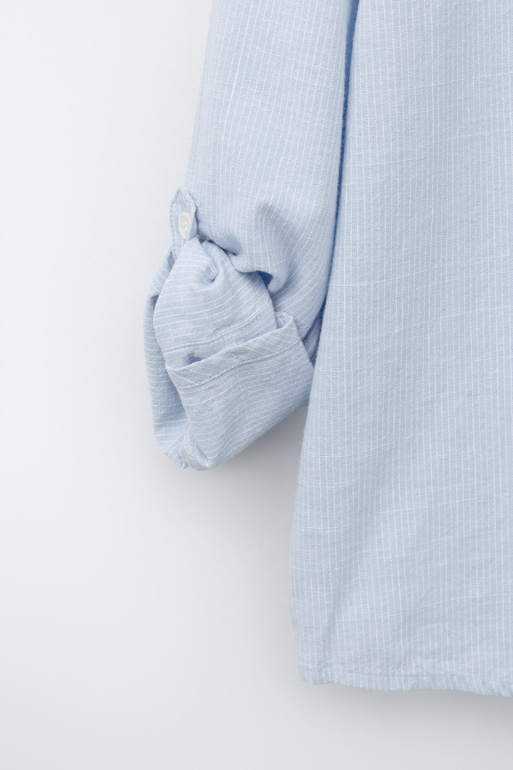 CAMISA ALGOD?N RAYAS / Azul - Zara фото 6