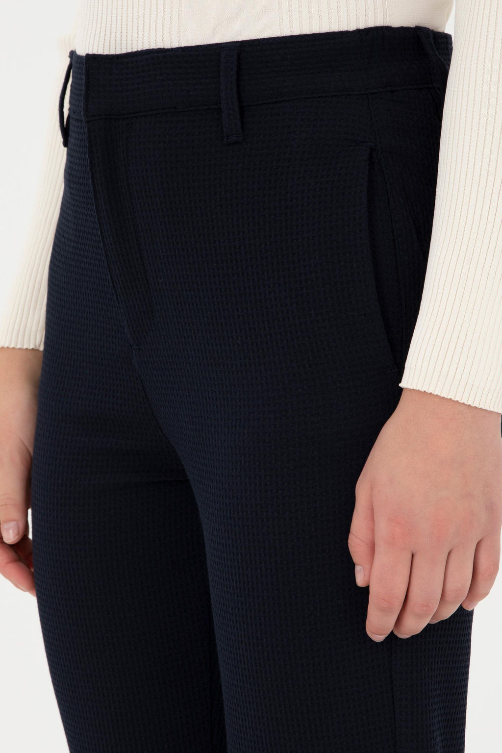 Женские темно-синие брюки из плотной ткани Неожиданная скидка в корзине - U.s. polo assn фото 5