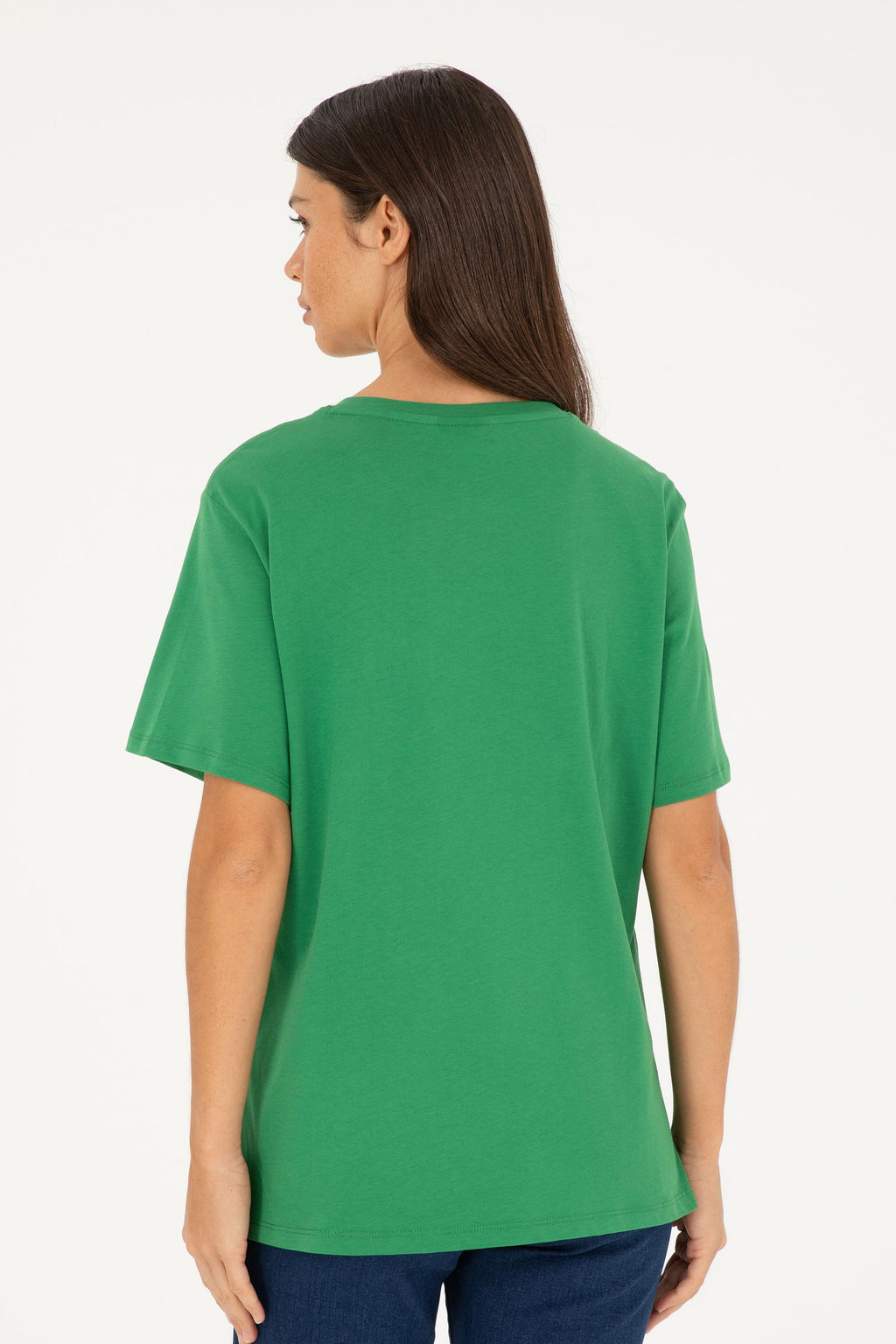 Женская зеленая базовая футболка - U.s. polo assn фото 5