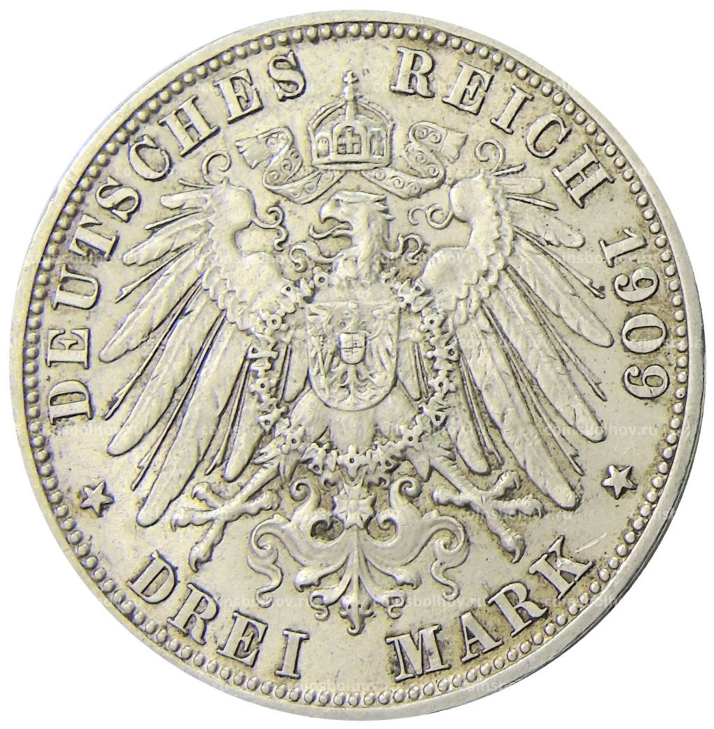 3 марки 1909 года D Германия (Бавария)