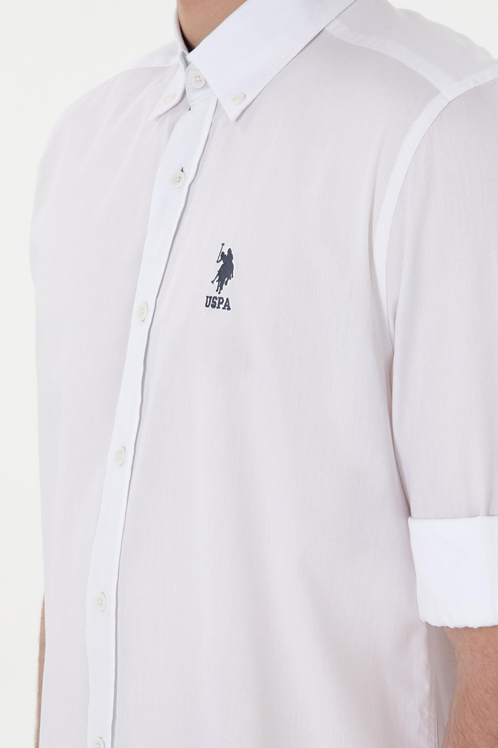 Erkek Beyaz Uzun Kollu G_mlek Sepette S_rpriz _ndirim - U.s. polo assn фото 7