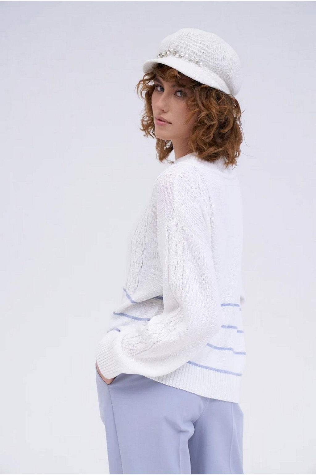 SD-004 джемпер женский белый - Mozart фото 4