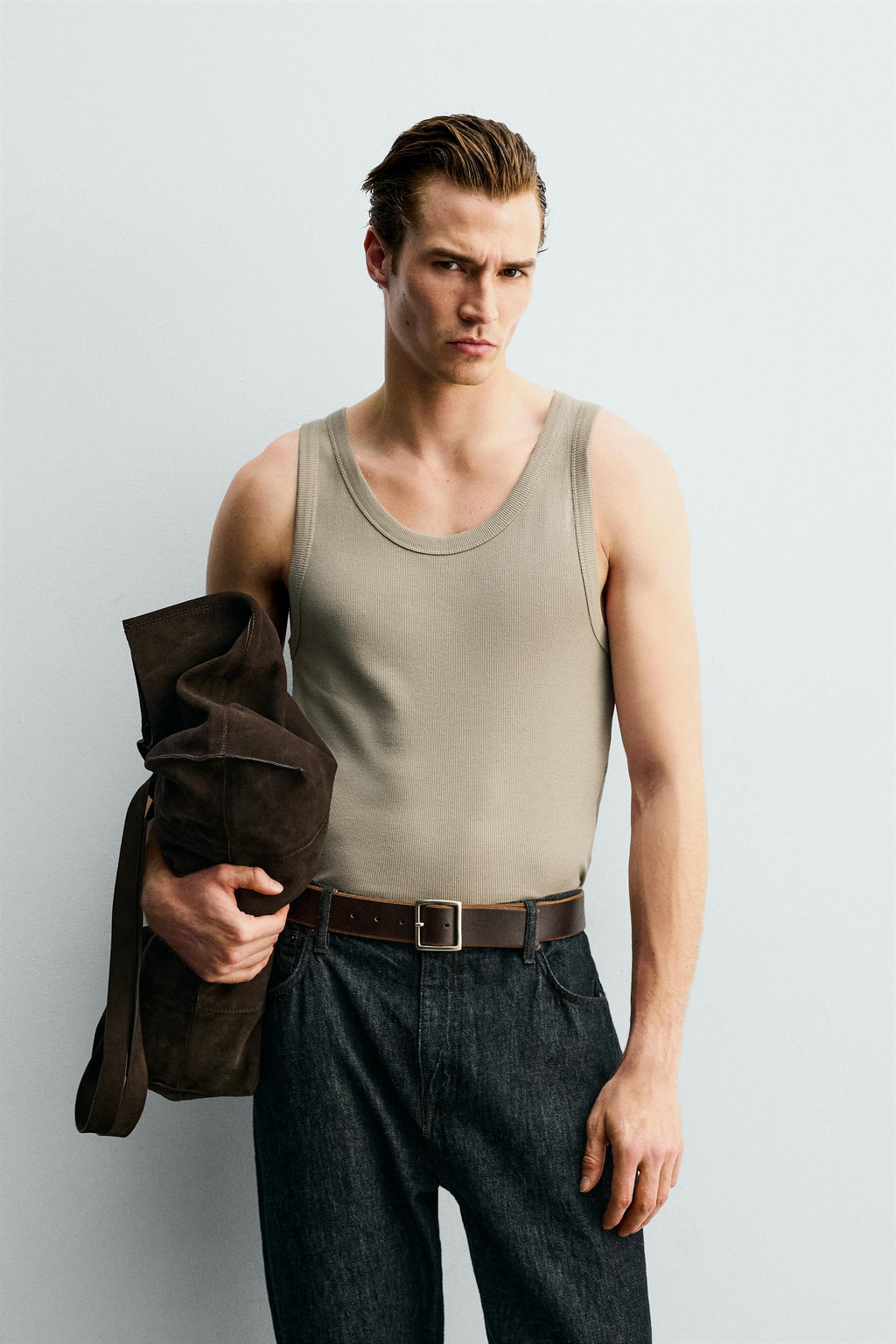 CAMISETA TANK RIB / Khaki