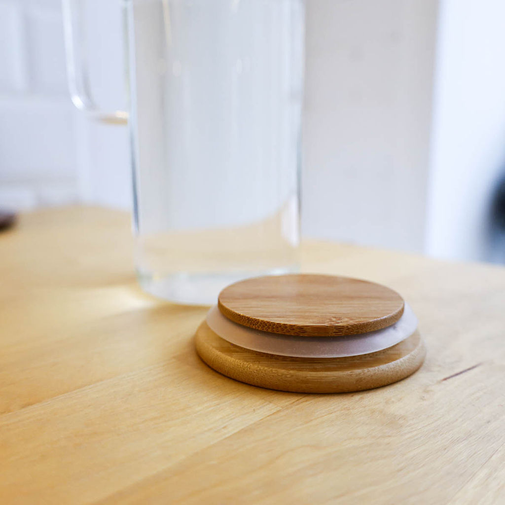 Кувшин 1200 мл стеклянный / LCTP269 /бамбуковая крышка арт. 720027