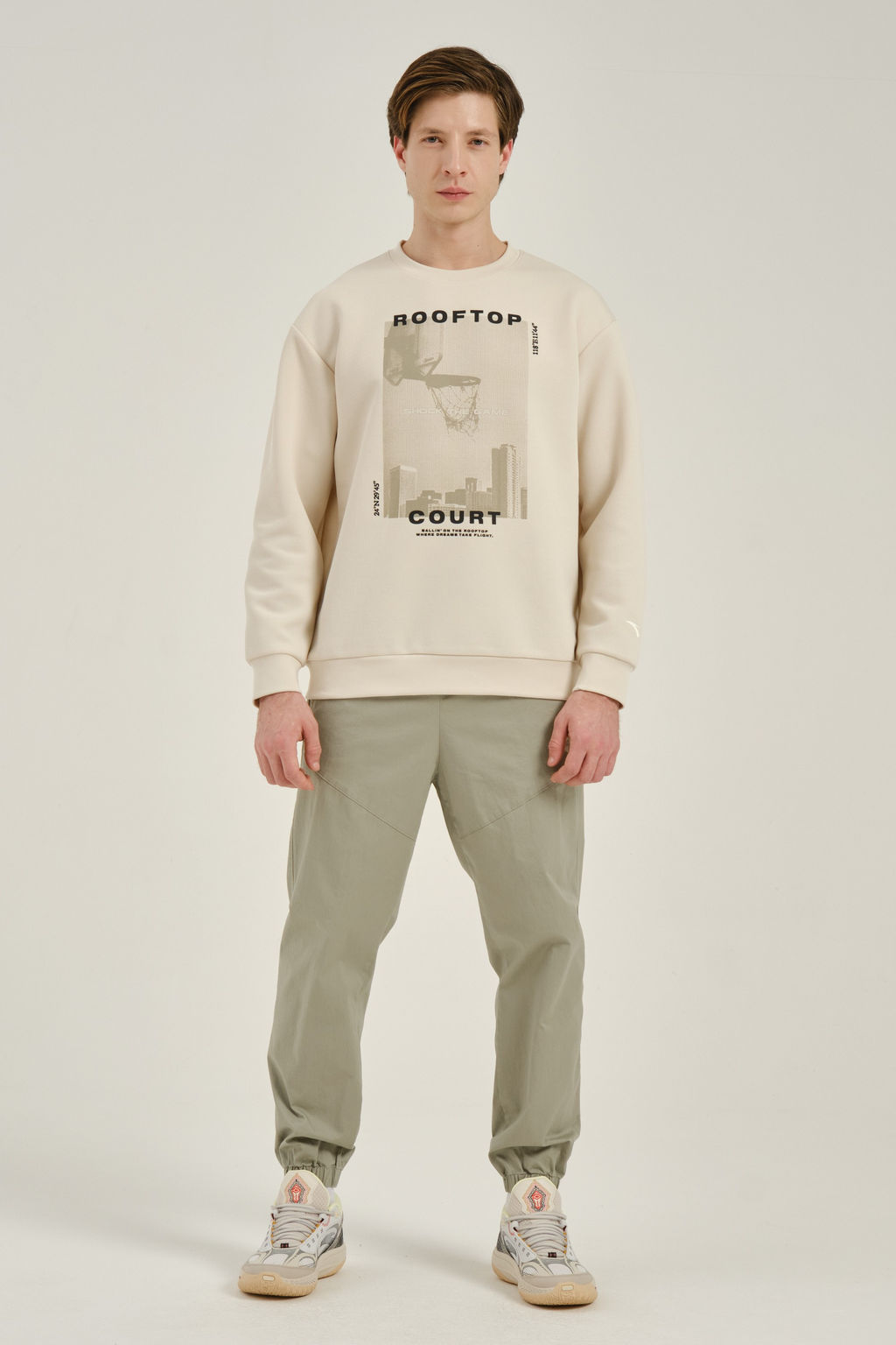 Свитшот Бежевый ROOFTOP COURT Sweatshirt - Anta фото 2