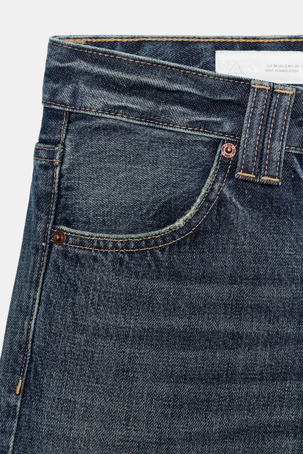 JEANS TRF RECTO TIRO BAJO / Marino - Zara фото 9