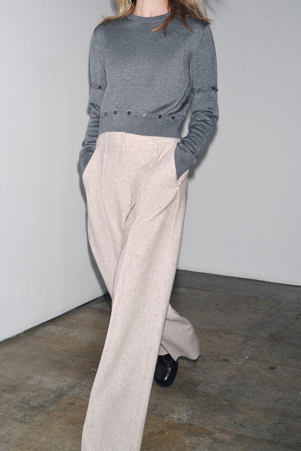 STRUCTURED WIDE LEG TROUSERS ZW COLLECTION