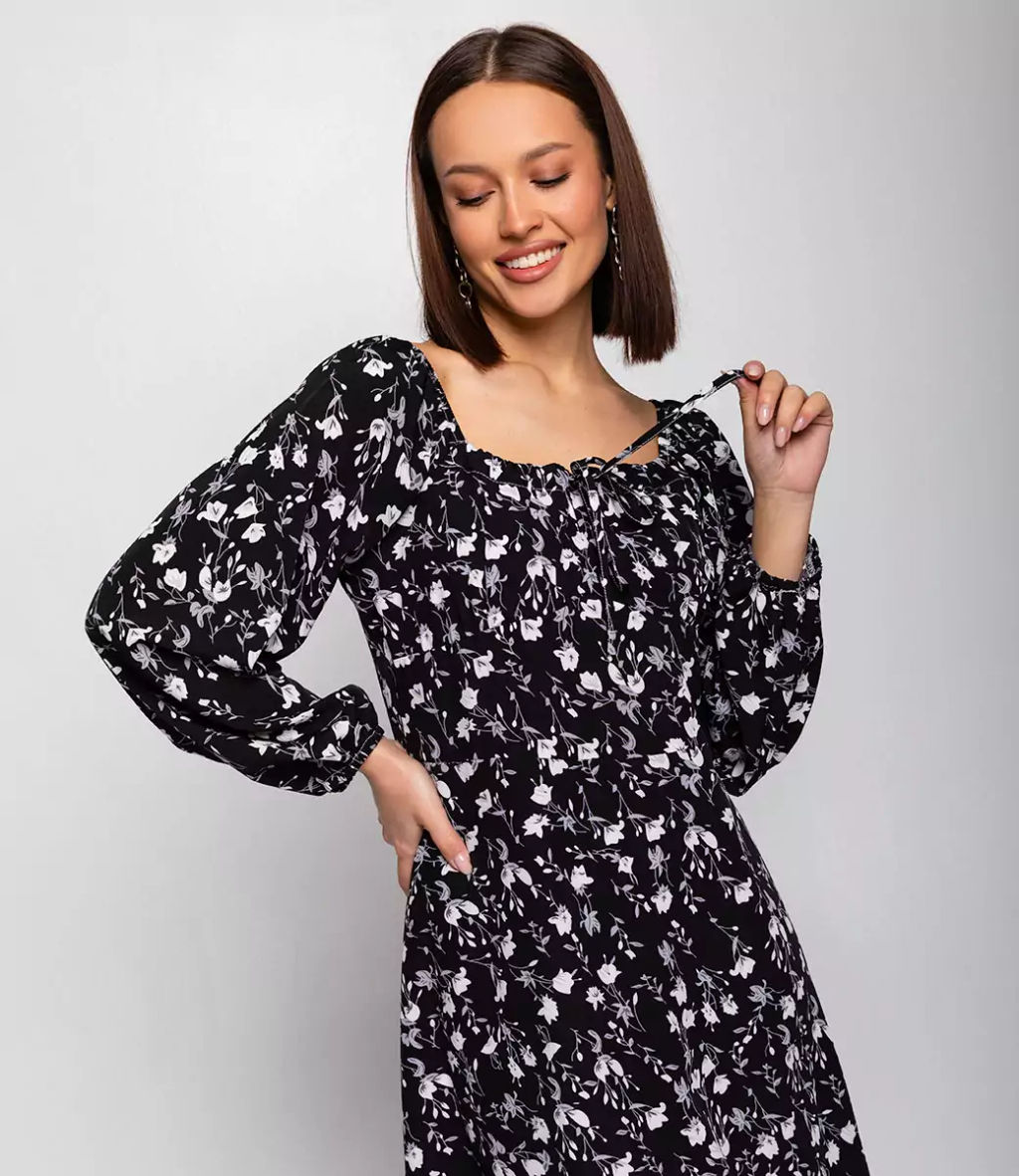 Платье #КТ63008, чёрный