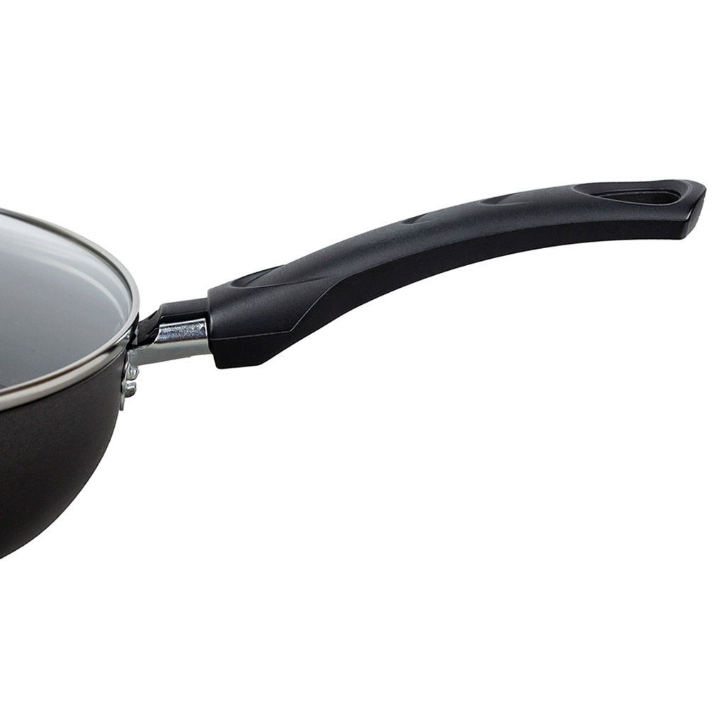 Атлас Сотейник с антипригарным покрытием д24см, h6,3см, s1,5мм, стеклянная крышка, бакелитовая ручка (Россия) - Домашняя мода фото 7