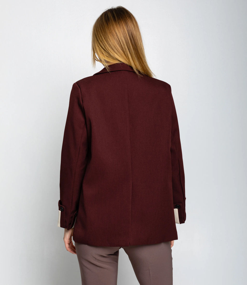 Пиджак #КТ8999, тёмно-бордовый - Dommod фото 3
