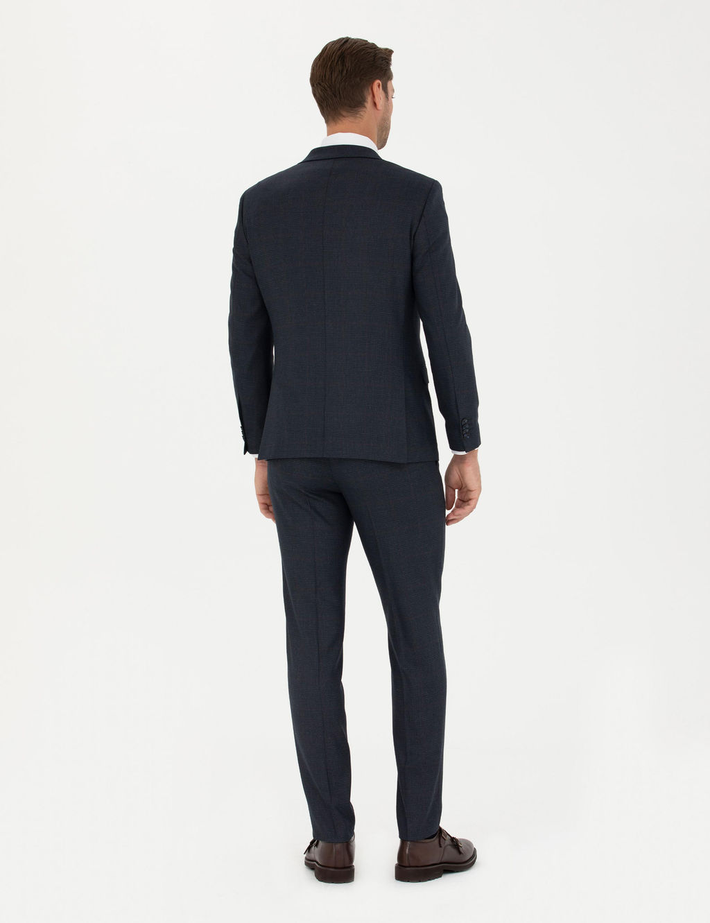 Lacivert Ex. Slim Fit Tak_m Elbise
