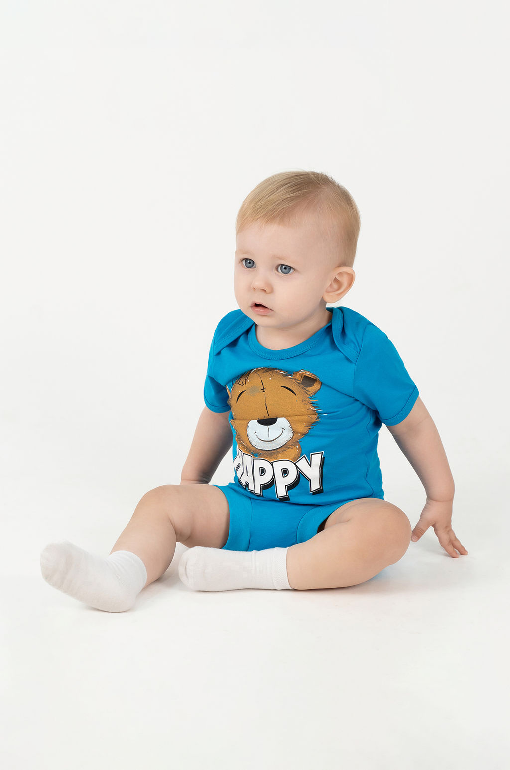 Комплект детский бирюза мишки