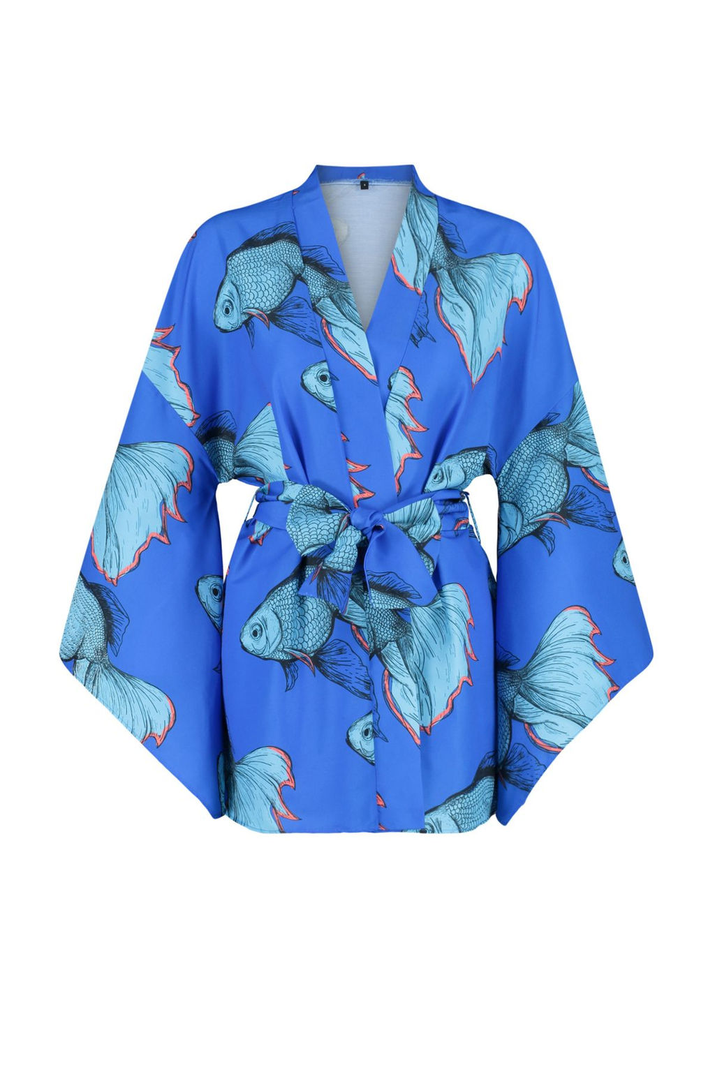 Tropikal Desenli Kusakl? Volanl? Mini Dokuma Plaj Kimono&Kaftan TBESS23KM00024 - Trendyolmilla фото 15