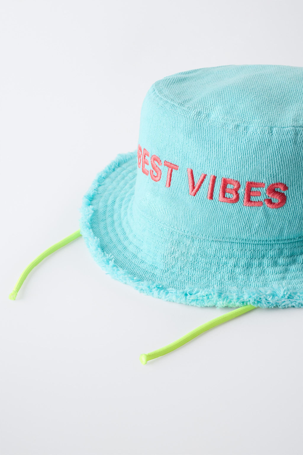 GORRO BOB TEXTO BORDADO / Turquesa - Zara фото 3
