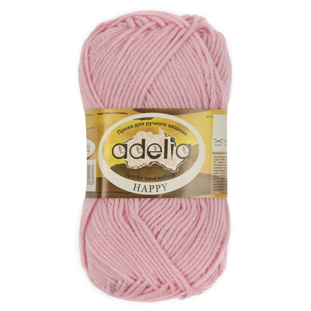 Пряжа ADELIA HAPPY 100% акрил 10 шт. х 50 г 128 м 7 м