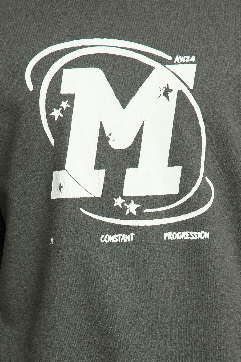 TRENDYOL MAN Haki Oversize/Genis Kesim Catlak Bask? Ici Polarl? Sweatshirt TMNAW25SW00062 - Trendyolmilla фото 3