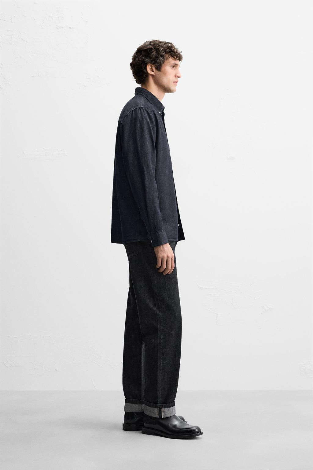 LIGHTWEIGHT DENIM SHIRT - Zara фото 4