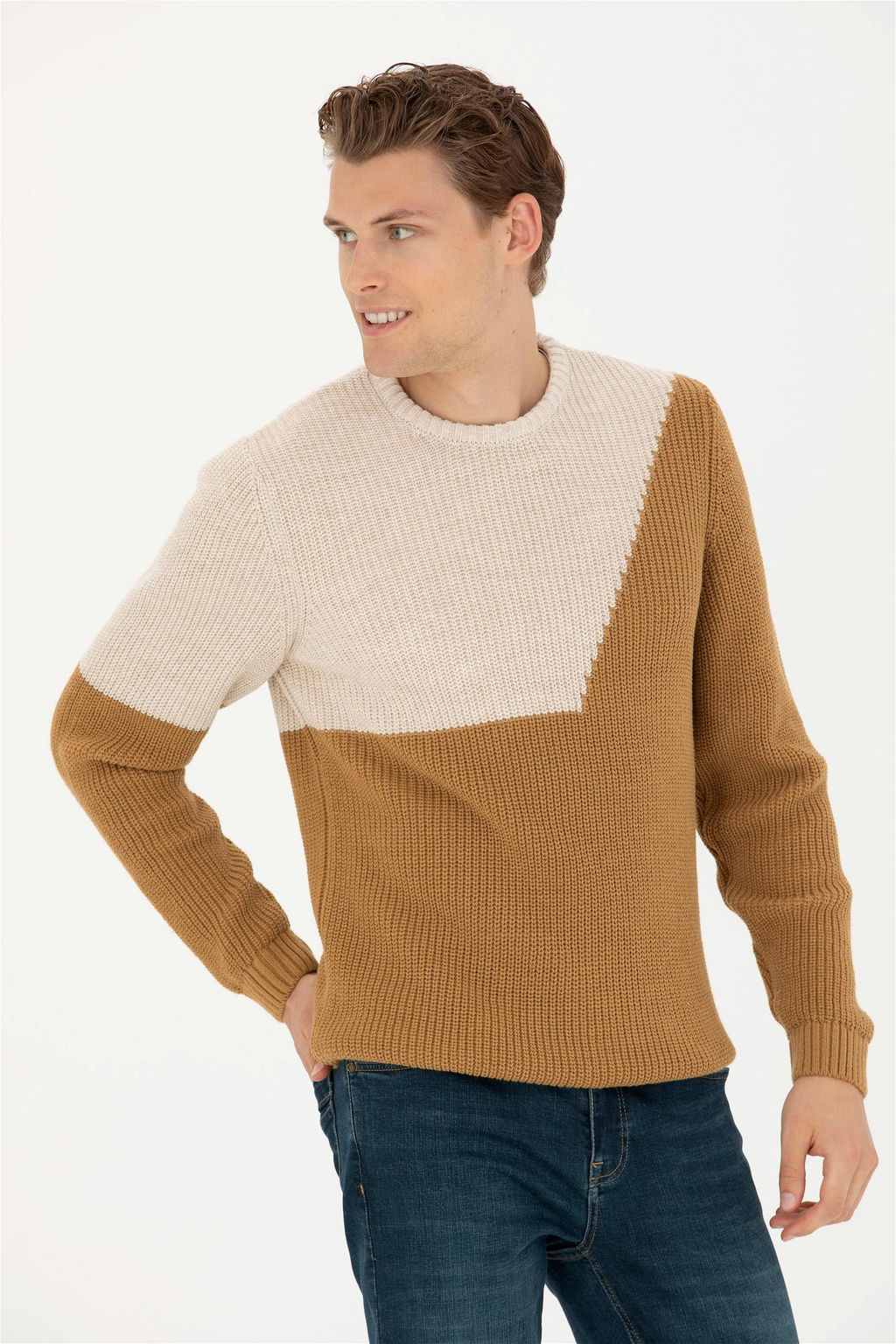 Мужской песочный свитер - U.s. polo assn фото 10