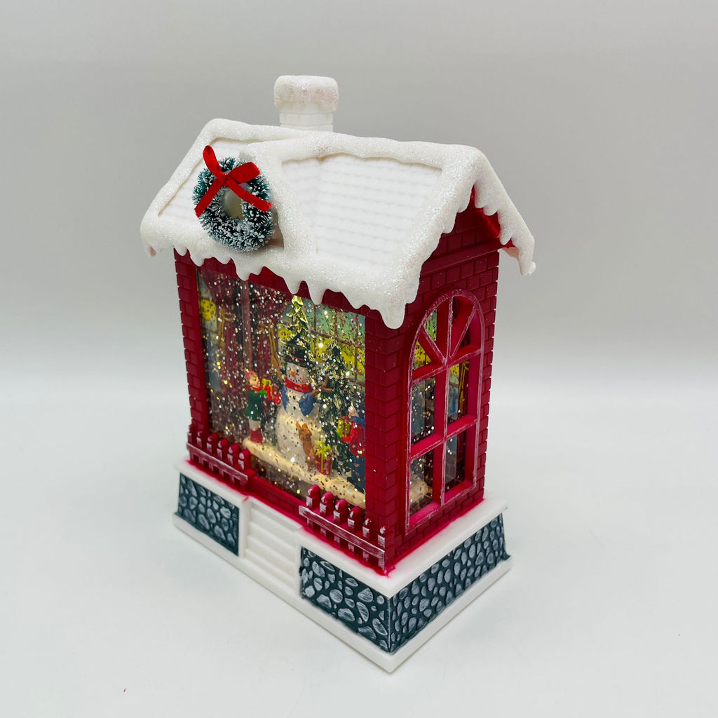 Новогодний декор стекло - Новогодний дом 20 см (арт. 9181-4) в ассортименте - Ип лебедев о.ю фото 3