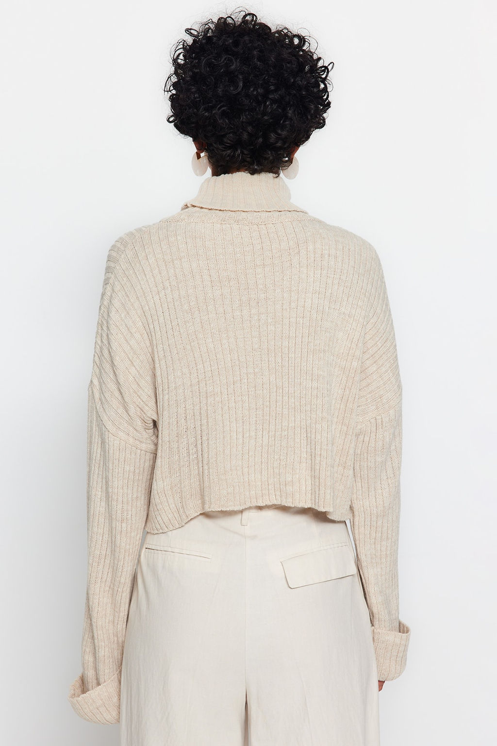 Haki Crop Basic Triko Kazak TWOAW22KZ0223 - Trendyolmilla фото 15