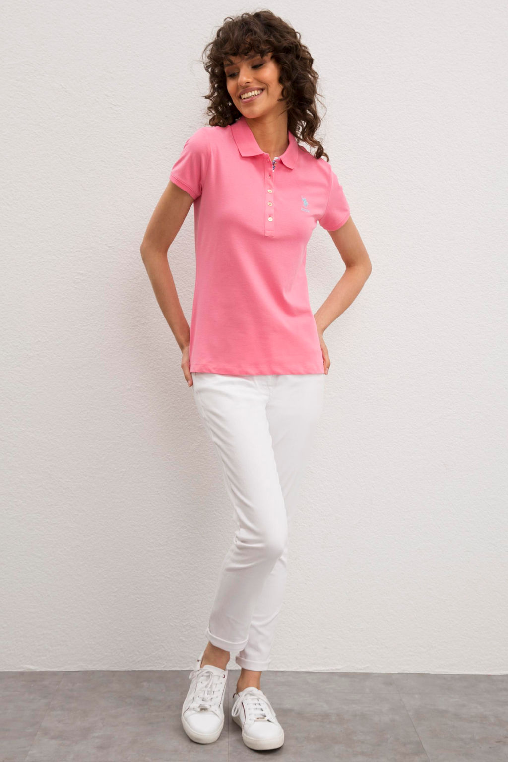 Kad_n Pembe Basic Polo Yaka Ti__rt - U.s. polo assn фото 4
