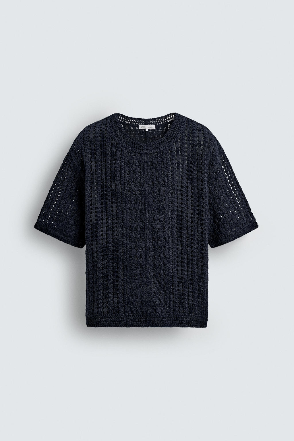 CROCHET TEXTURED T-SHIRT - Zara фото 6
