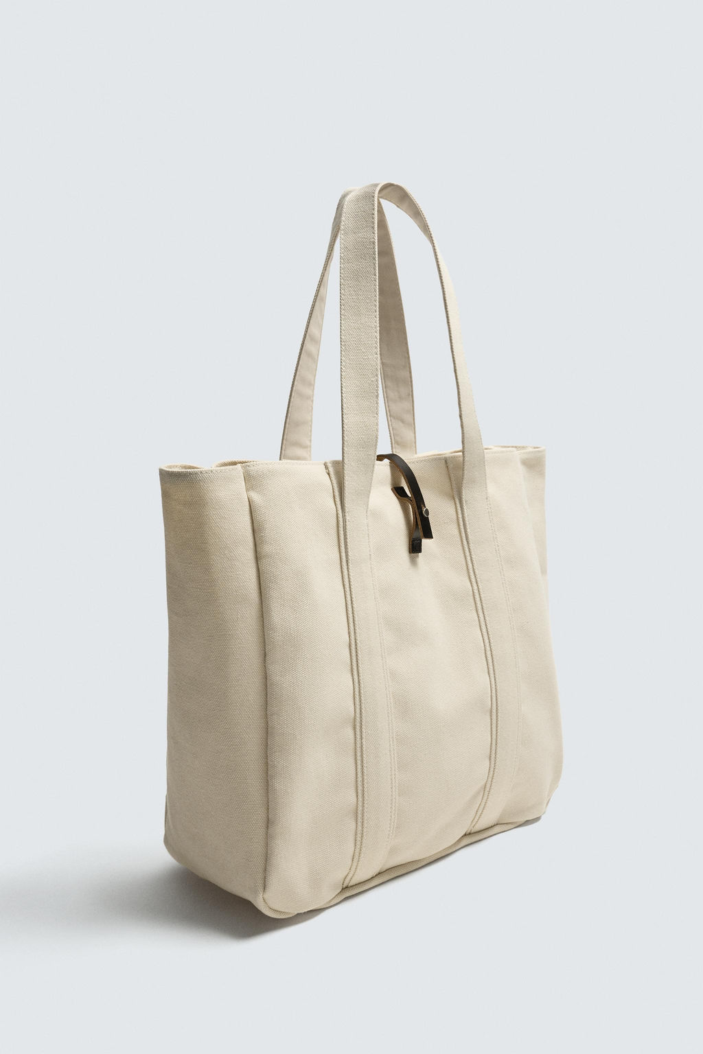 BOLSO SHOPPER TEJIDO / Blanco Crudo - Zara фото 2