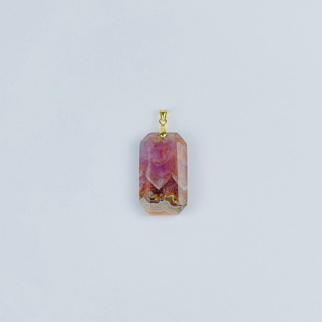 Кулон из Аметиста с Агатом - Радуга самоцветов фото 2