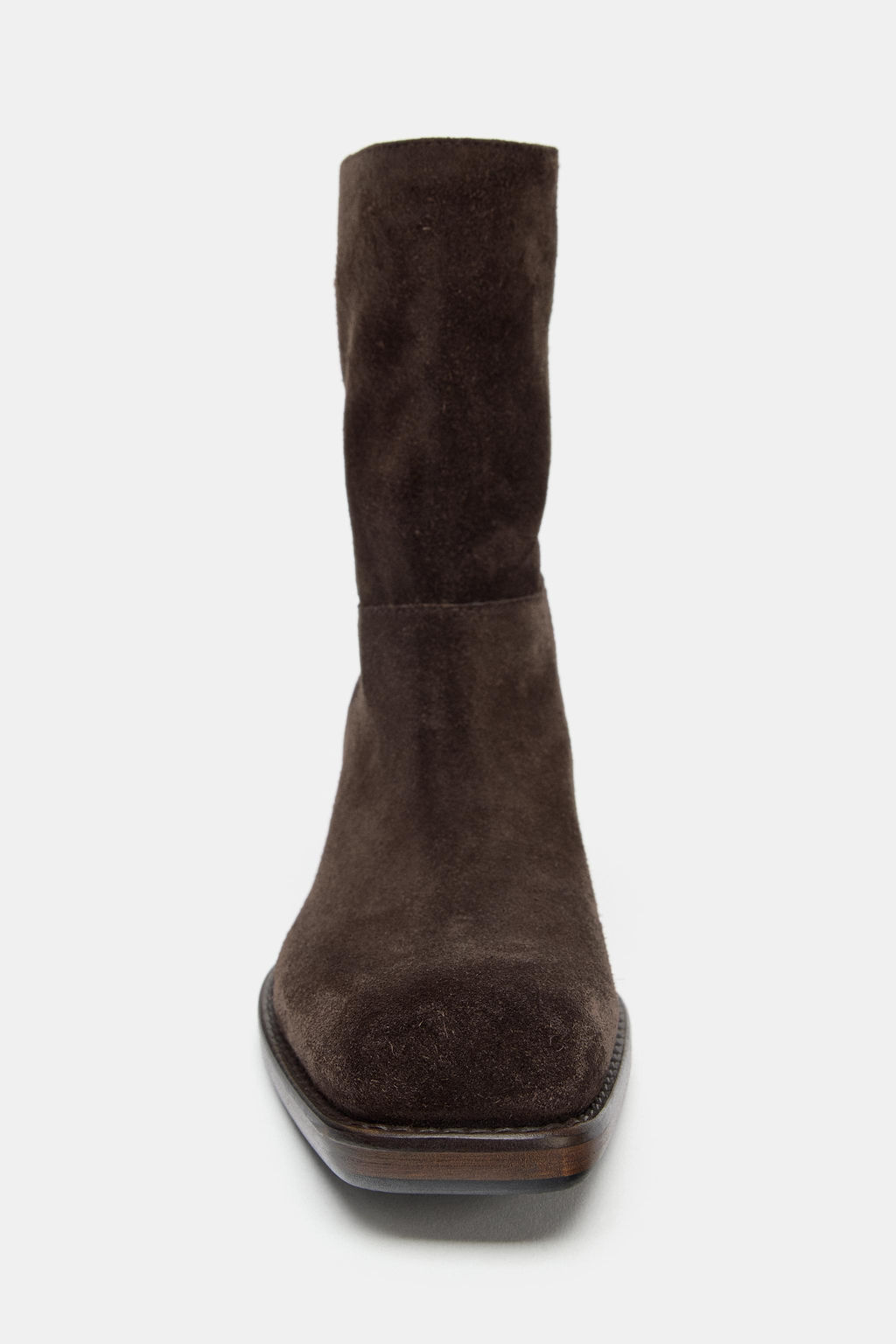 SPLIT SUEDE HEELED ANKLE BOOTS - Zara фото 14